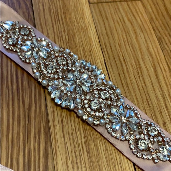 Embellished ribbon belt - bridesmaid - Picture 3 of 3